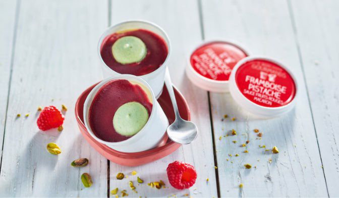 2 mini-pots framboise-pistache
